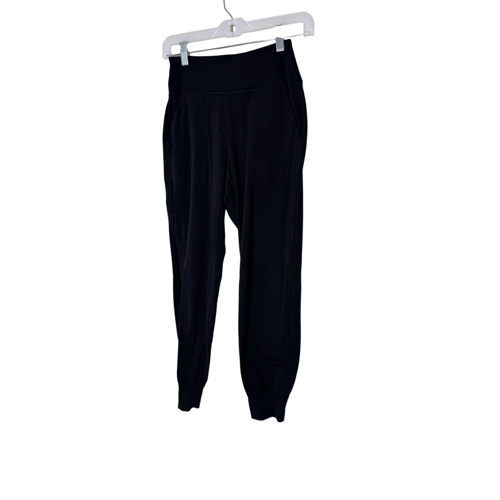 Lululemon Jogger Pants Womens 6 Black High Rise Tapered Pockets‎ Yoga Athletic